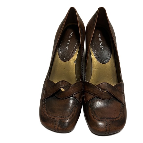 Nine West, Close Toe, Block Heels, Brown and Black, Size 7 - Picture 2 of 10